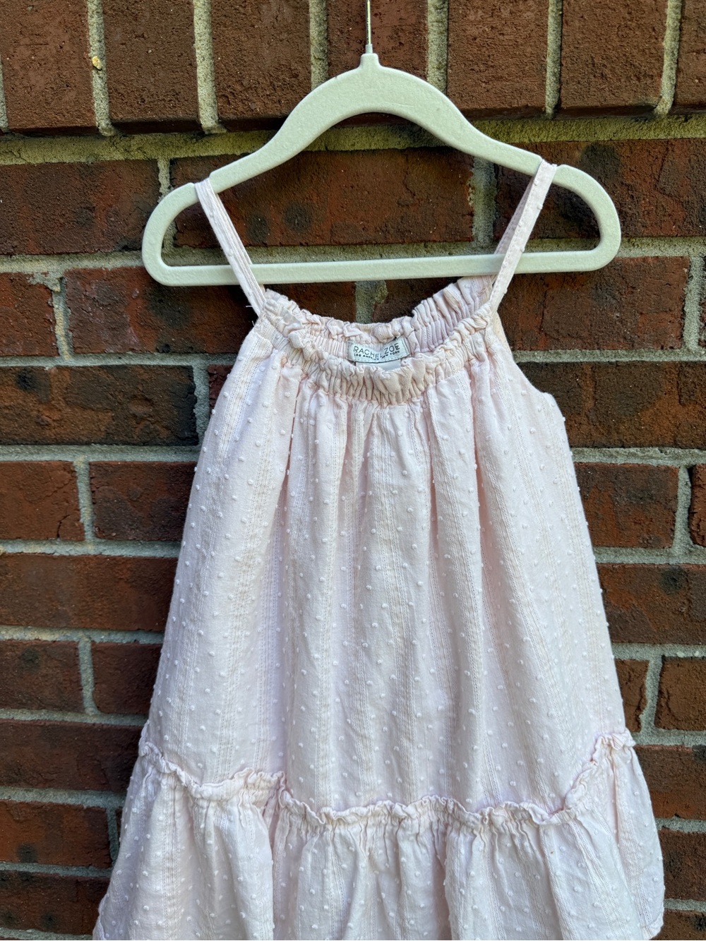 Rachel Zoe Blush Pink Ruffle Cotton Summer Dress Size 4T Girls toddler kids - Picture 4 of 6